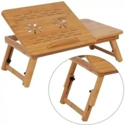 Bamboo Laptop Table With Drawer